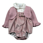 Marlu' Completo 3 Pezzi Pagliaccetto-Camicia-Cardigan Rosa per Neonata IN1960 ROSA MARLU' 
