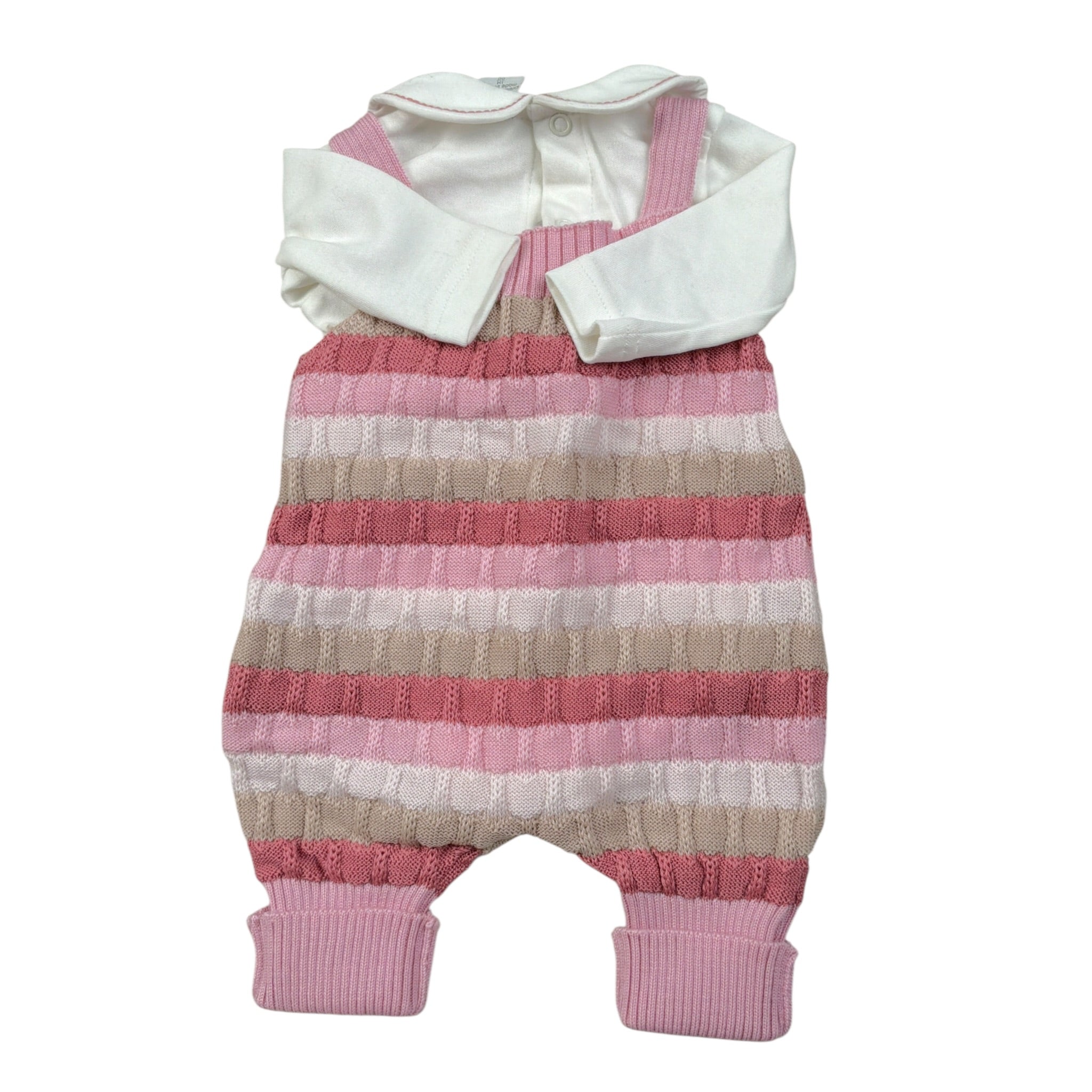 Marlu' Completo 2Pz Salopette-Body Rosa per Neonata IN2330 ROSA MARLU' 