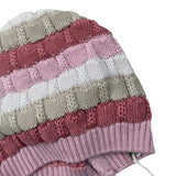 Marlu' Cappello Tricolore con Fantasia A Righe Rosa per Neonata IN2371BT ROSA MARLU' 