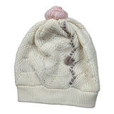 Marlu' Cappello In Maglia tinta unita con Pon Pon Panna per Neonata IN2571 PANNA MARLU' 