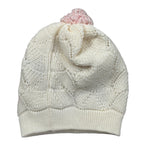 Marlu' Cappello In Maglia tinta unita con Pon Pon Panna per Neonata IN2571 PANNA MARLU' 