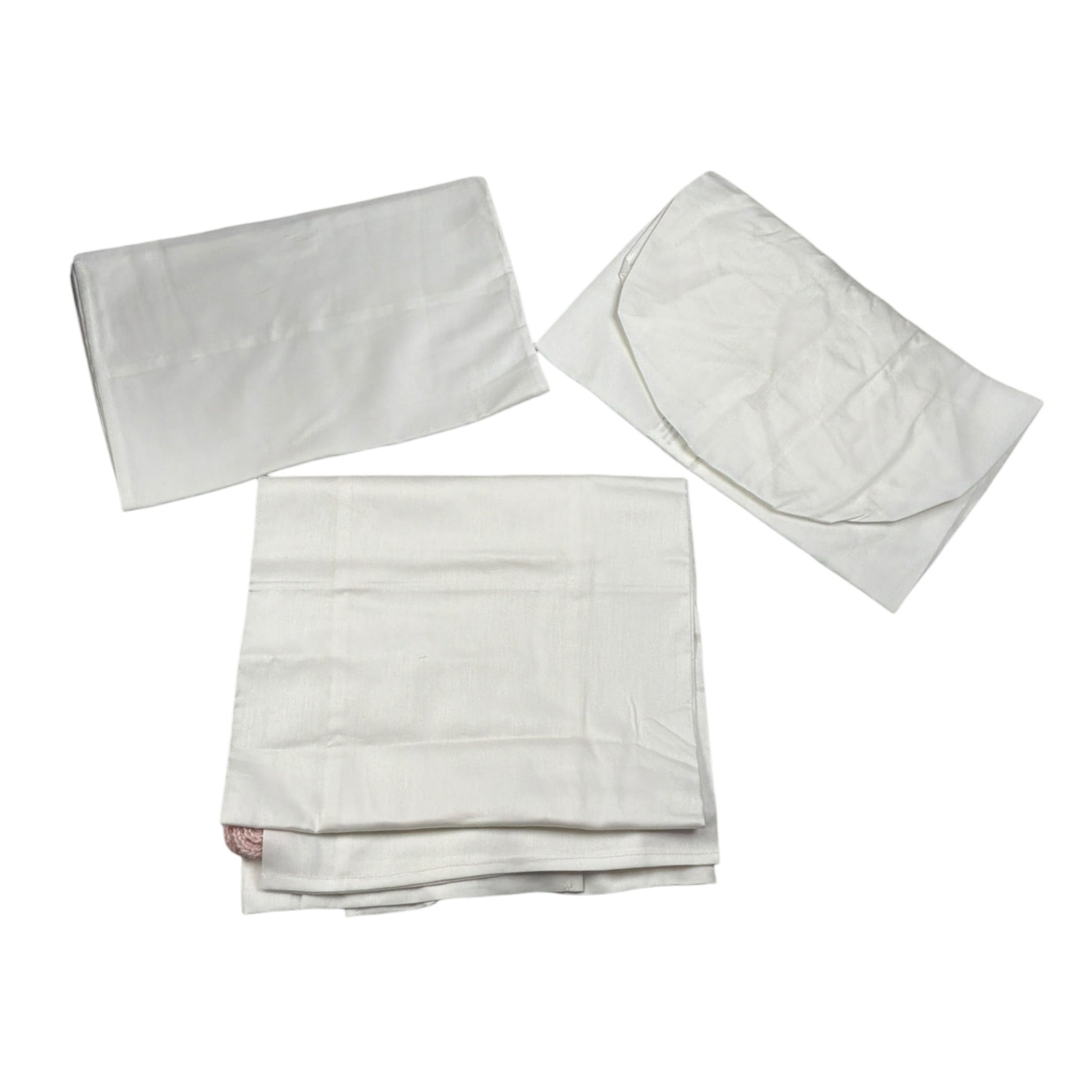 Marlu' Set Lenzuola 3Pz tinta unita con Stampa Bianco per Neonata IN25LE BIANCO MARLU' 
