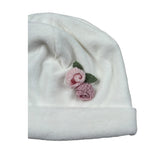 Marlu' Cappello tinta unita In Cinghia Panna per Neonata IN2773 PANNA MARLU' 