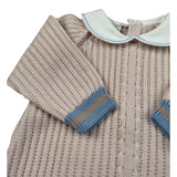 Marlu' Tutina Manica Lunga tinta unita con Colletto Beige per Neonato IN5210 BEIGE MARLU' 