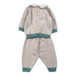 Marlu' Completo 2Pz Maglia-Pantalone Beige/Verde per Neonato IN57500 BEIGE/VERDE MARLU' 