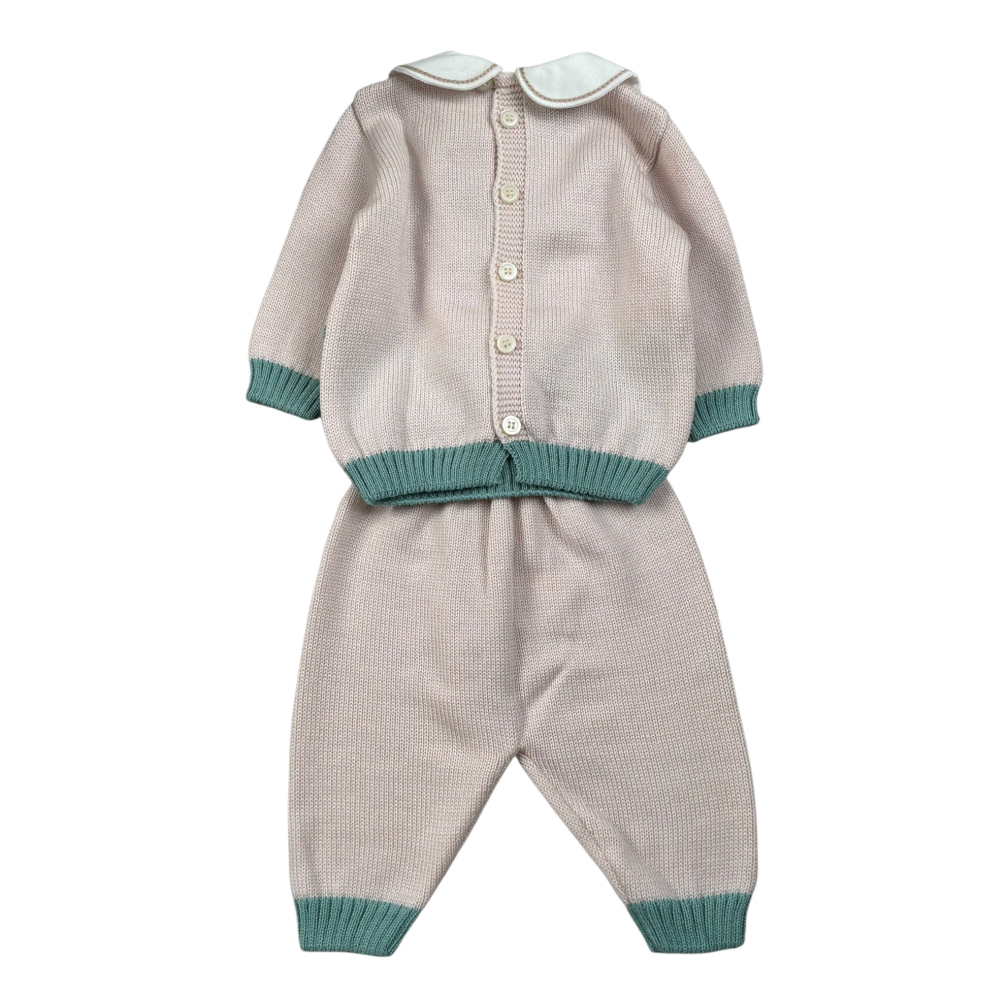 Marlu' Completo 2Pz Maglia-Pantalone Beige/Verde per Neonato IN57500 BEIGE/VERDE MARLU' 
