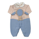 Marlu' Tutina Bicolore con Stampa Beige per Neonato IN5750 BEIGE MARLU' 