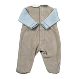 Marlu' Tutina Manica Lunga Bicolore Beige/Azzurro per Neonato IN5814 BEIGE/AZZURRO MARLU' 