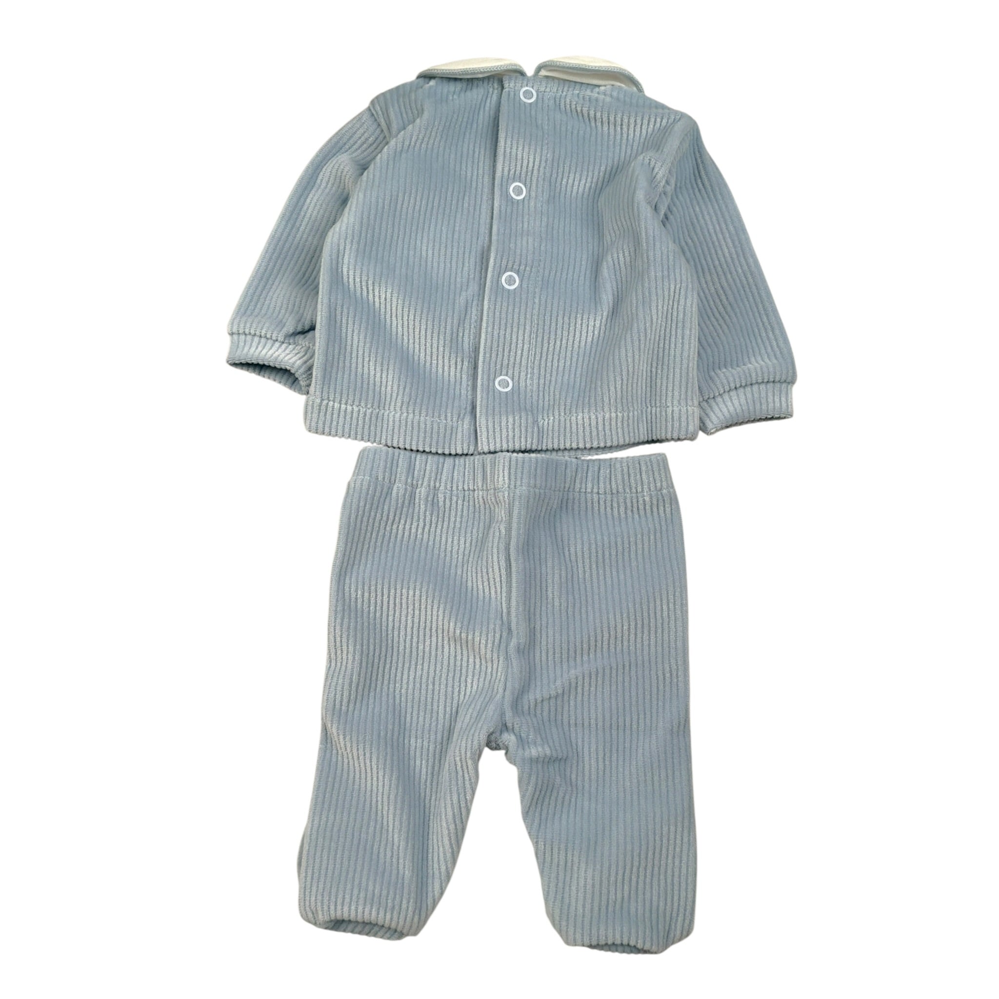 Marlu' Completo 2 Pezzi Maglia-Ghettina tinta unita Azzurro per Neonato IN5951 AZZURRO MARLU' 