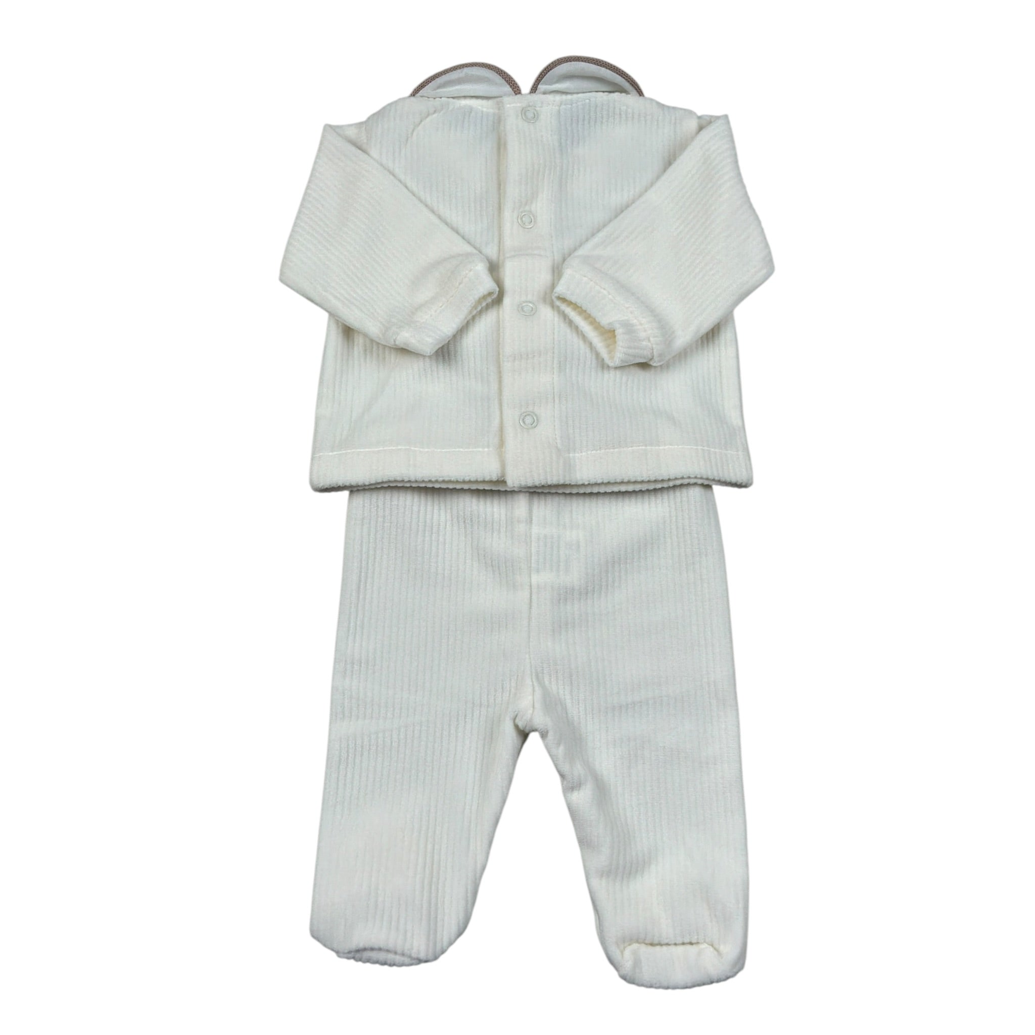 Marlu' Completo 2 Pezzi Maglia-Ghettina tinta unita Panna per Neonato IN5951 PANNA MARLU' 