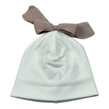 Marlu' Cappello tinta unita con Fiocco Panna per Neonata IN5973 PANNA MARLU' 