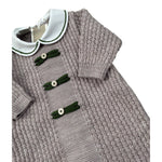 Marlu' Tutina tinta unita con Colletto Beige per Neonata IN6310 BEIGE MARLU' 