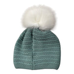 Marlu' Cappello tinta unita con Pon Pon Verde per Neonata IN6671 VERDE MARLU' 