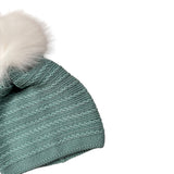 Marlu' Cappello tinta unita con Pon Pon Verde per Neonata IN6671 VERDE MARLU' 