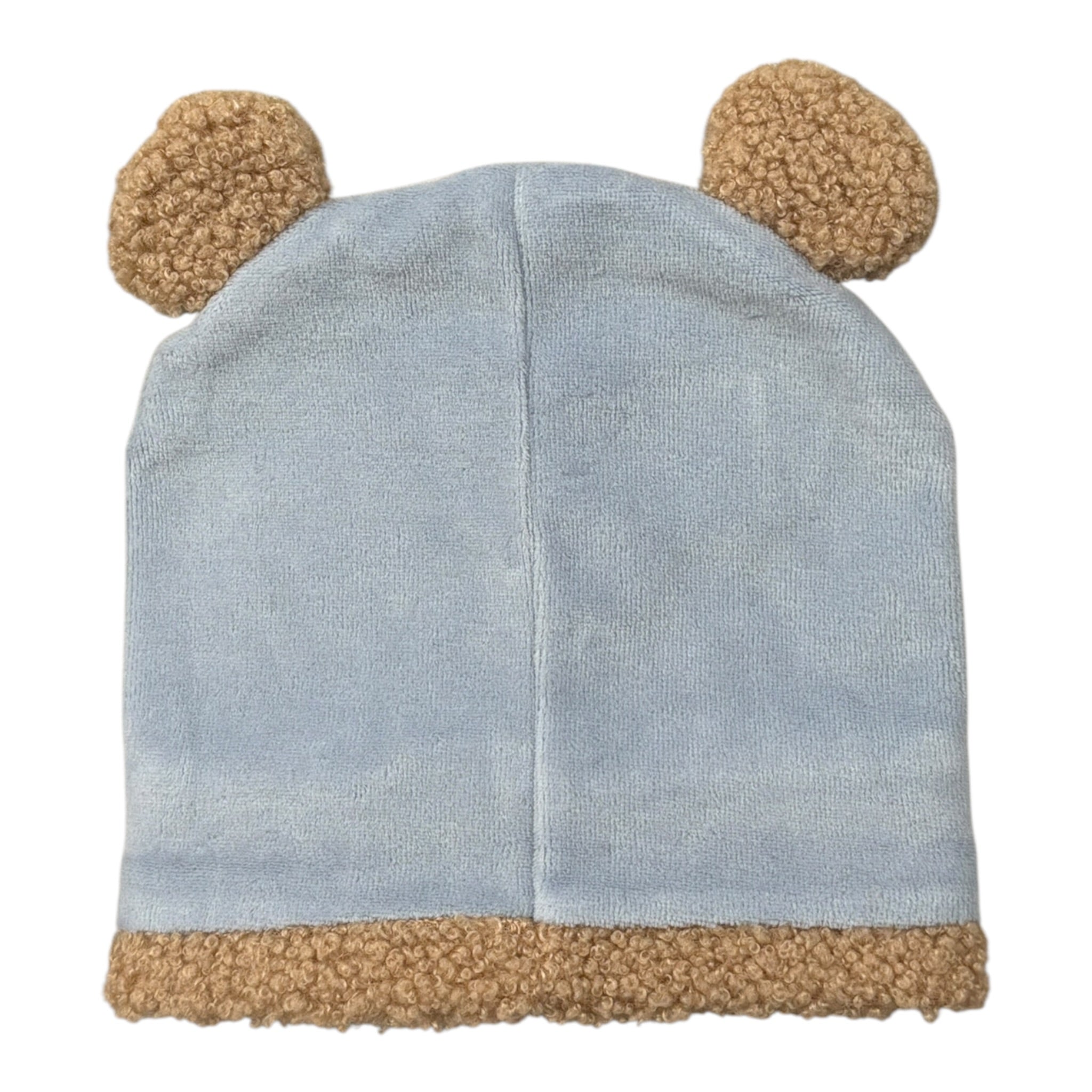 Marlu' Cappello tinta unita con Orecchie Azzurro per Neonato IN7073 AZZURRO MARLU' 