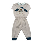 Marlu' Completo 2 Pezzi Maglia-Pantalone tinta unita Beige per Neonato IN7150 BEIGE MARLU' 