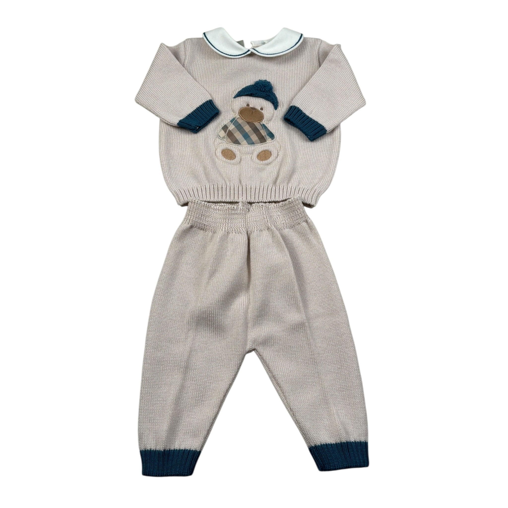 Marlu' Completo 2 Pezzi Maglia-Pantalone tinta unita Beige per Neonato IN7150 BEIGE MARLU' 