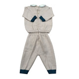 Marlu' Completo 2 Pezzi Maglia-Pantalone tinta unita Beige per Neonato IN7150 BEIGE MARLU' 