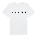 Marni T-Shirt Girocollo tinta unita con Logo Bianco per Bambina M002MV BIANCO MARNI 