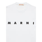 Marni T-Shirt Girocollo tinta unita con Logo Bianco per Bambina M002MV BIANCO MARNI 