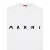 Marni T-Shirt Girocollo tinta unita con Logo Bianco per Bambina M002MV BIANCO MARNI 