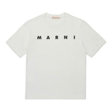 Marni T-Shirt Girocollo tinta unita con Logo Bianco per Bambina M002MVX BIANCO MARNI 