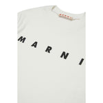Marni T-Shirt Girocollo tinta unita con Logo Bianco per Bambina M002MVX BIANCO MARNI 