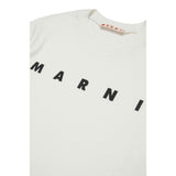 Marni T-Shirt Girocollo tinta unita con Logo Bianco per Bambina M002MVX BIANCO MARNI 