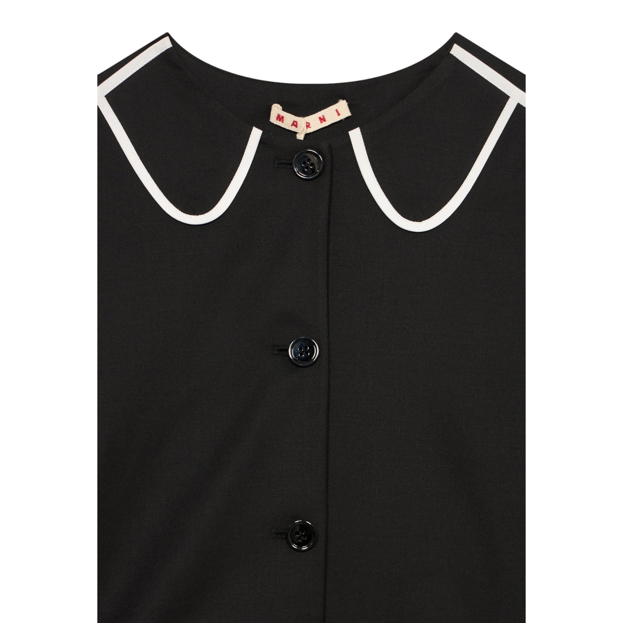 Marni Giacca tinta unita con Bottoni Nero per Bambina M01491 NERO MARNI 