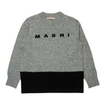 Marni Maglia Girocollo tinta unita con Logo Grigio per Bambino M01566 GRIGIO MARNI 