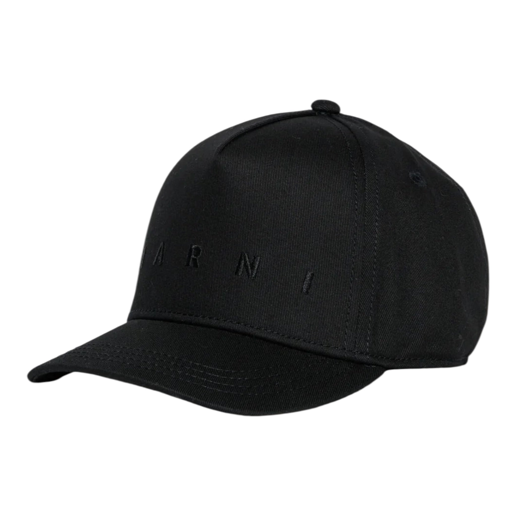 Marni Cappello Berretto tinta unita con Logo Nero per Bambino M01630 NERO MARNI 