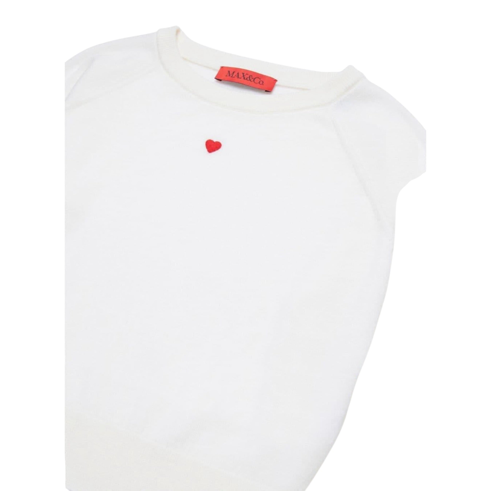 Max&Co. Maglia tinta unita con Stampa Panna per Bambina MX0003 PANNA MAX&Co. 