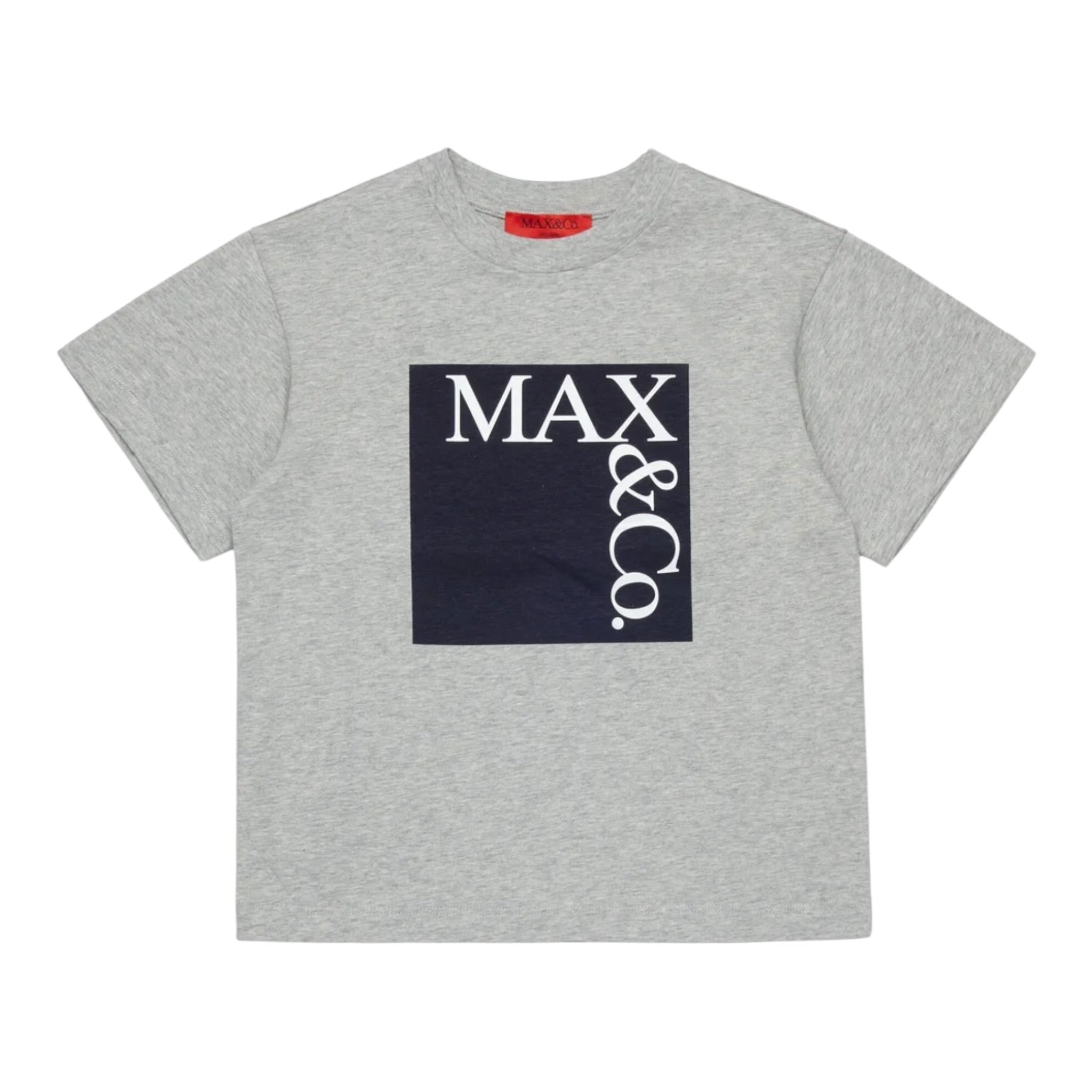 Max&Co. T-Shirt tinta unita con Stampa Grigio per Bambino MX0005 GRIGIO MAX&Co. 