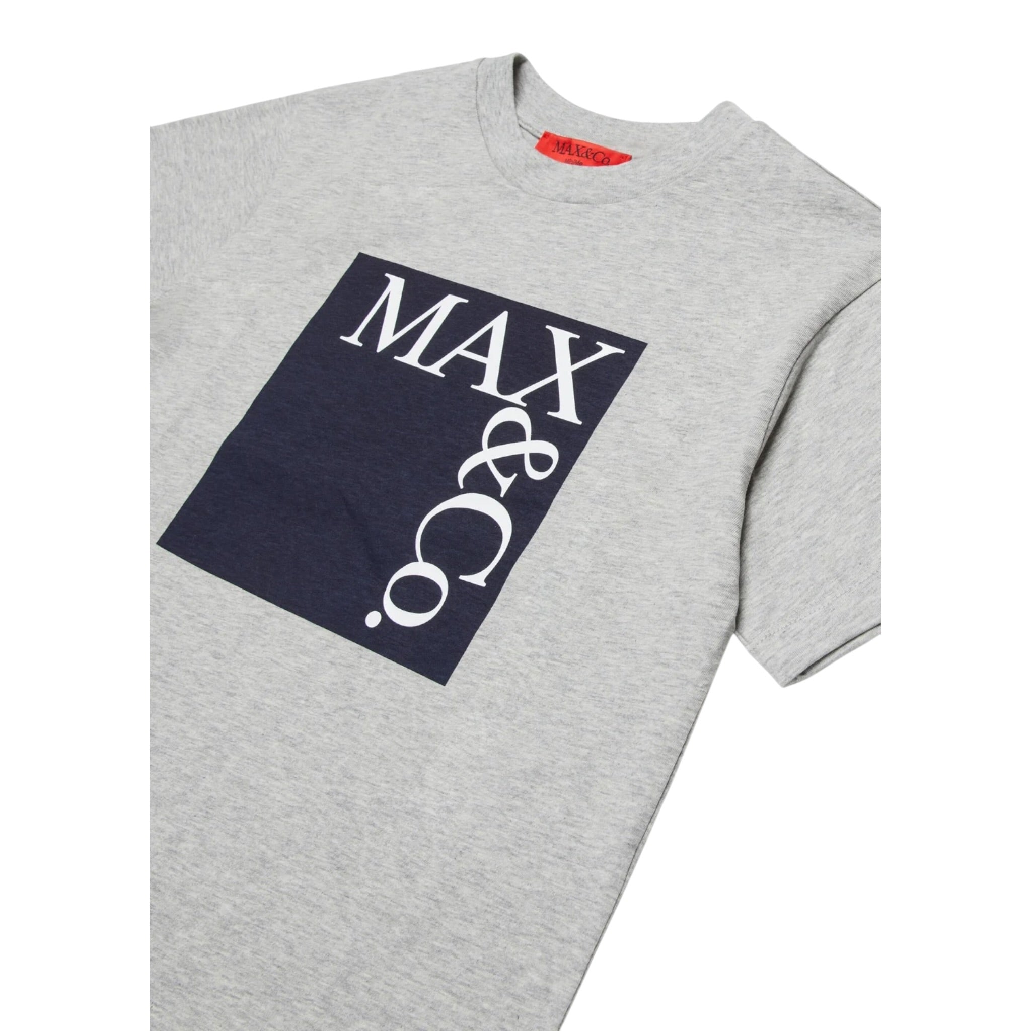 Max&Co. T-Shirt tinta unita con Stampa Grigio per Bambino MX0005 GRIGIO MAX&Co. 