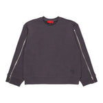 Max&Co. Felpa Girocollo tinta unita con Zip Grigio per Bambina MX0184 GRIGIO MAX&Co. 