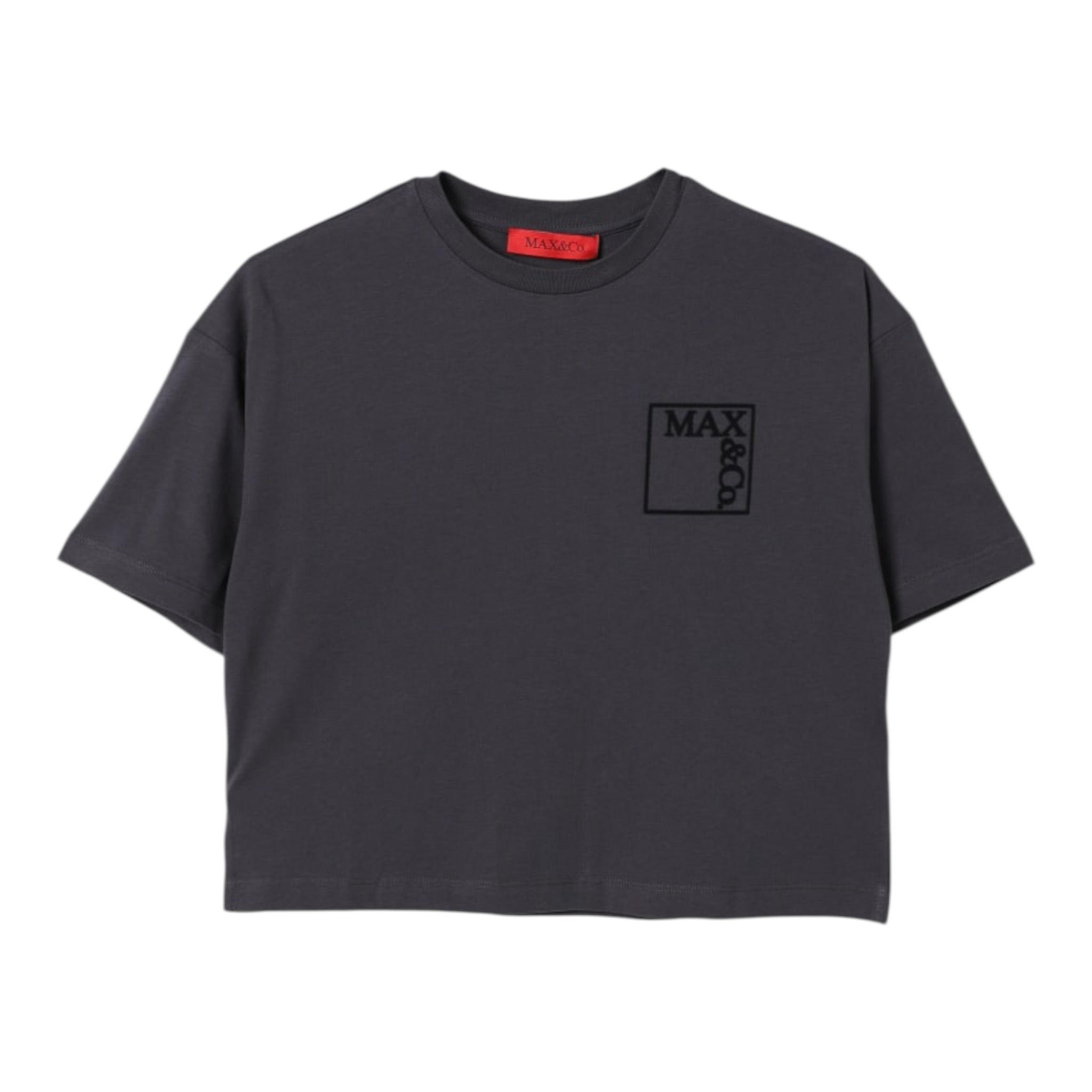 Max&Co. T-Shirt tinta unita con Stampa Grigio per Bambina MX0197 GRIGIO MAX&Co. 