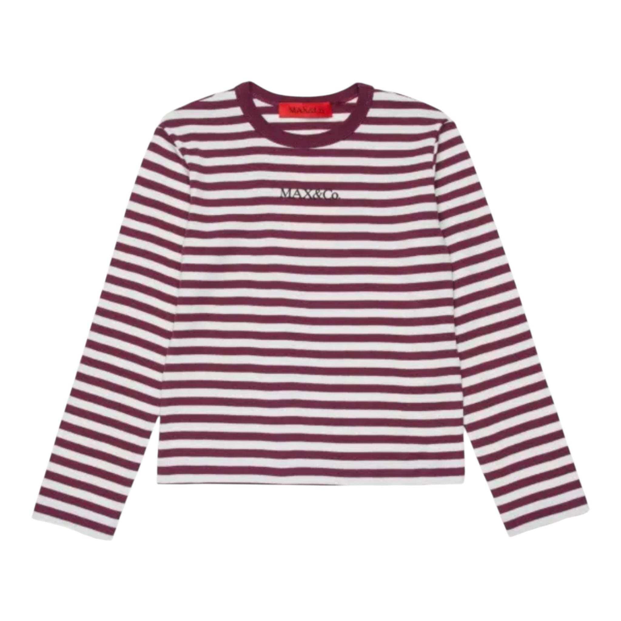 Max&Co. Shirt tinta unita con Stampa A Righe Bianco per Bambina MX0199 BIANCO MAX&Co. 