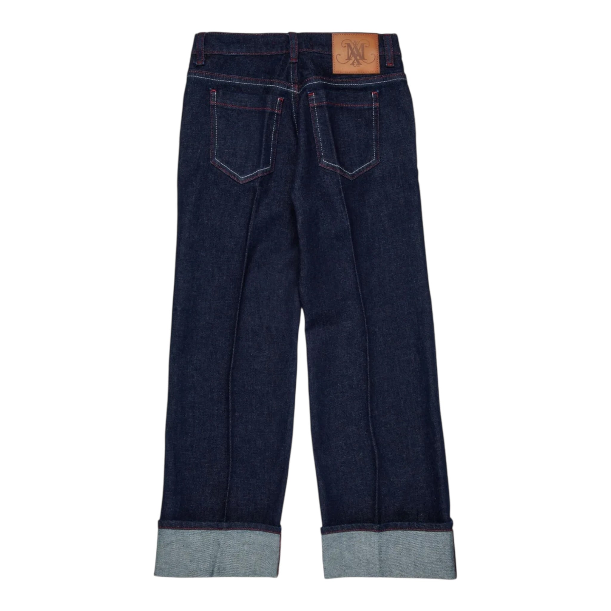Max&Co. Jeans Tinta Uita con Piegoni Blu per Bambina MX0217 BLU MAX&Co. 