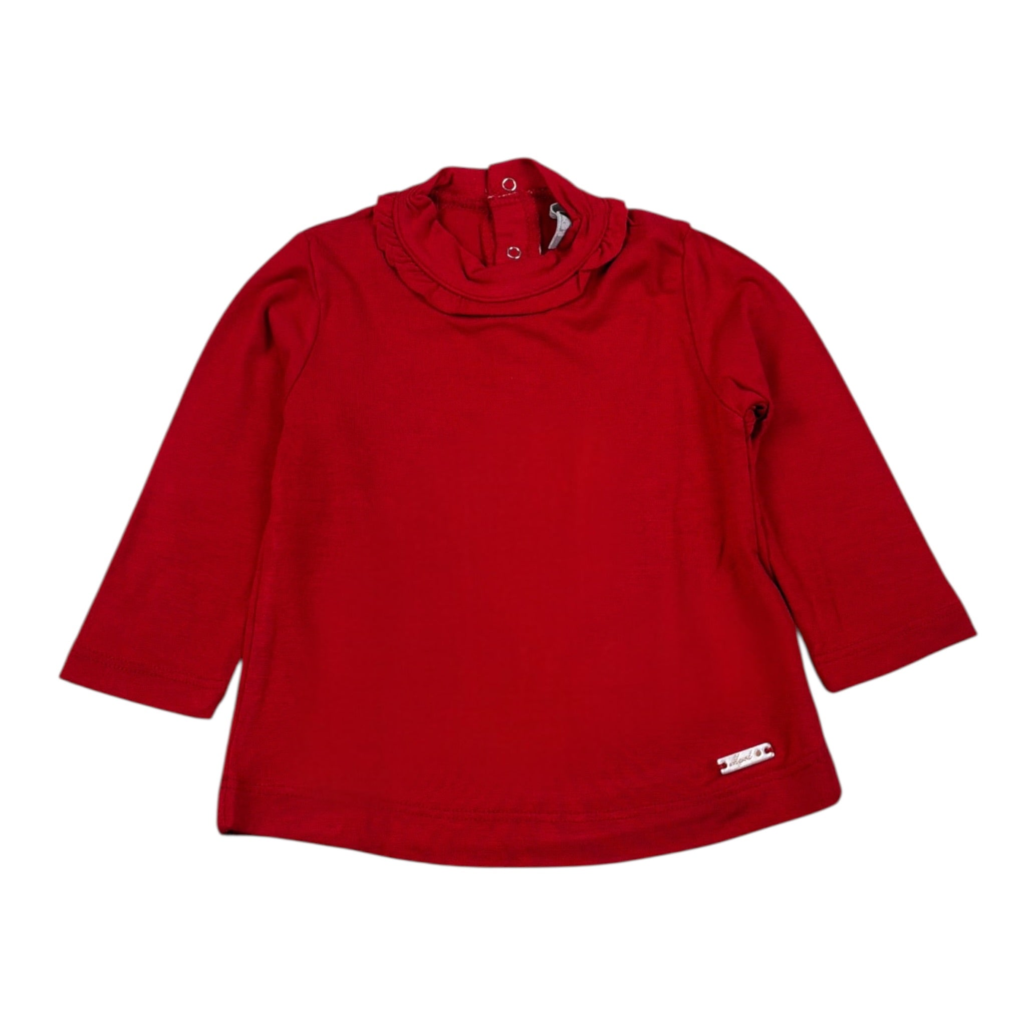 Mayoral Shirt tinta unita con Colletto Rosso per Neonata 112 ROSSO MAYORAL 