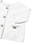 Mayoral Cardigan tinta unita con Trafori Bianco per Neonato 1307 BIANCO MAYORAL 