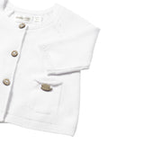 Mayoral Cardigan tinta unita con Trafori Bianco per Neonato 1307 BIANCO MAYORAL 