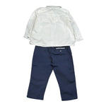 Mayoral Completo 2Pz Camicia-Pantalone Bicolore Bianco/Blu per Neonato 1521 BIANCO/BLU MAYORAL 