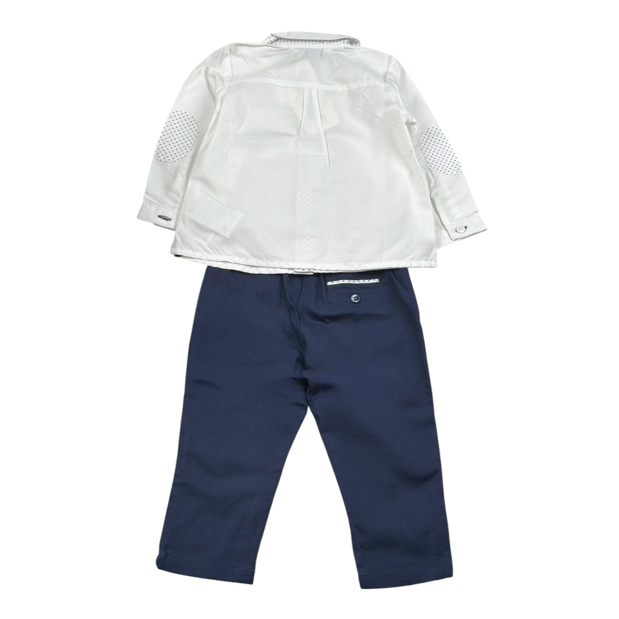 Mayoral Completo 2Pz Camicia-Pantalone Bicolore Bianco/Blu per Neonato 1521 BIANCO/BLU MAYORAL 