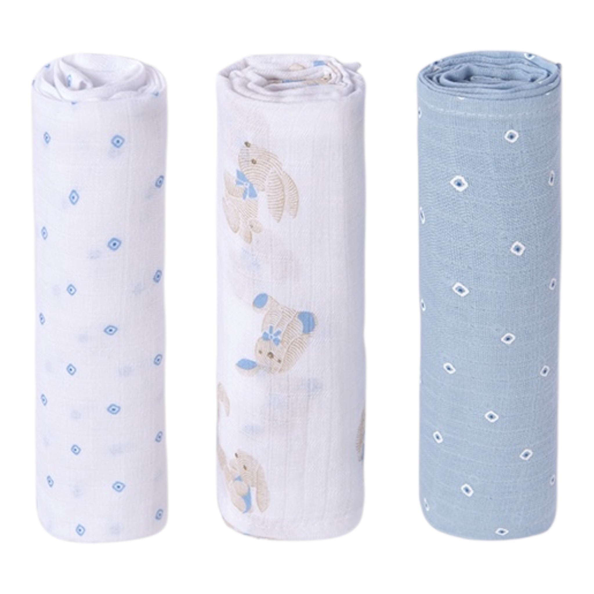 Mayoral Set 3 Pezzi Fazzoletti Bicolore Bianco/Azzurro per Neonato 19402 BIANCO/AZZURRO MAYORAL 