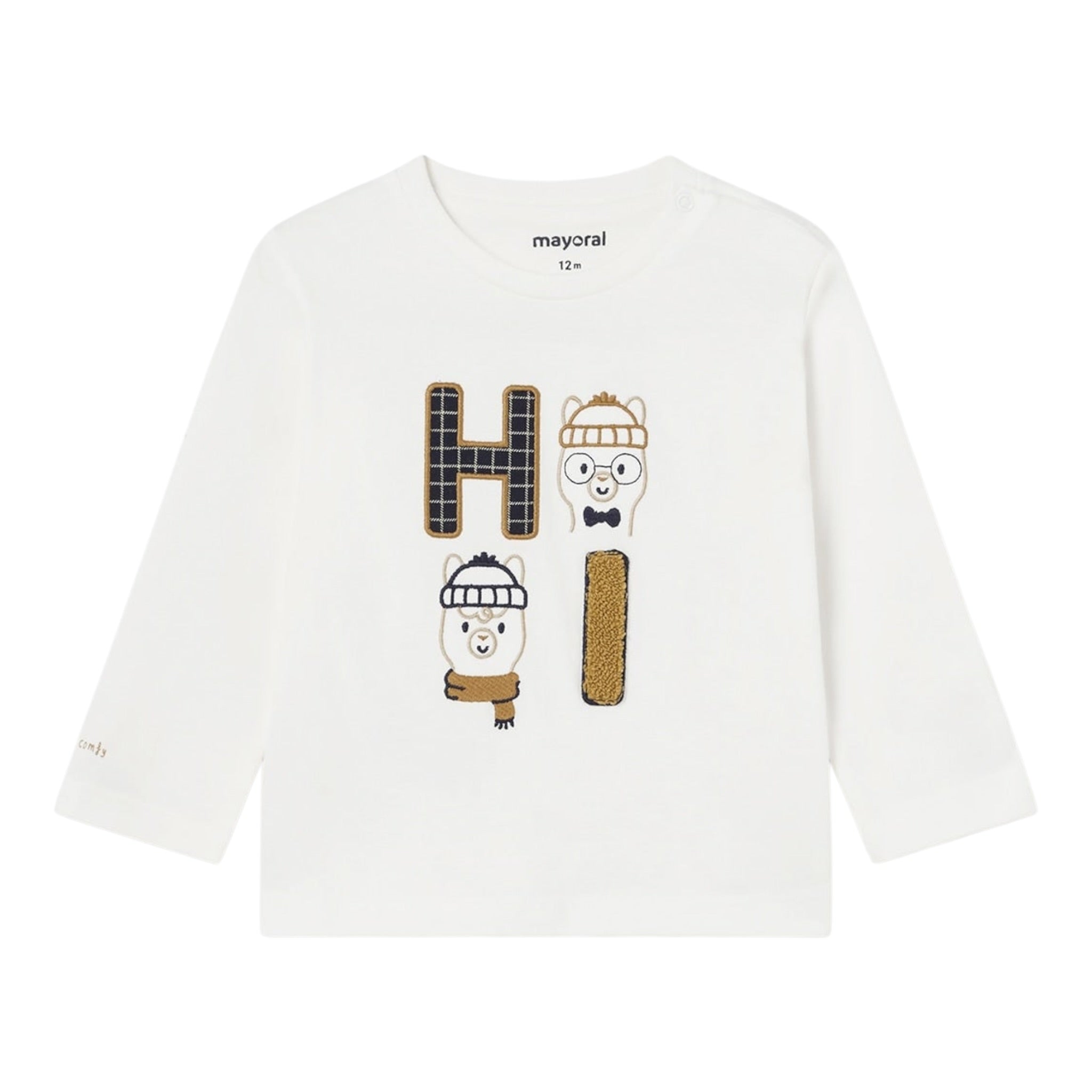 Mayoral Shirt Girocollo tinta unita Bianco per Neonato 2030 BIANCO MAYORAL 