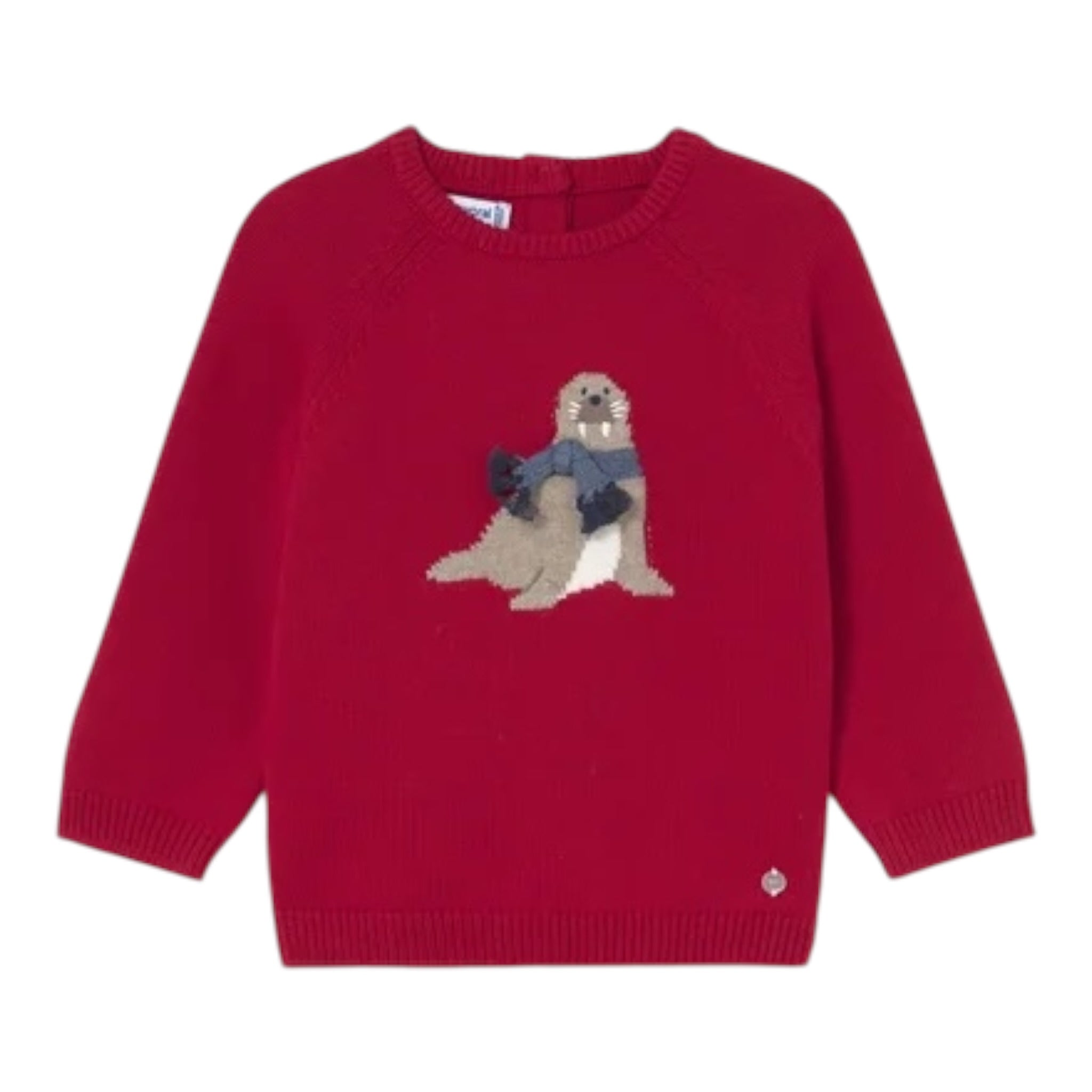 Mayoral Maglia Girocollo tinta unita con Stampa Rosso per Neonato 2345 ROSSO MAYORAL 