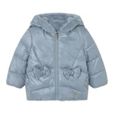 Mayoral Giubbino tinta unita con Pelliccia E Cappuccio Reversibile Azzurro per Neonata 2435 AZZURRO MAYORAL 
