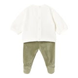 Mayoral Completo 2Pz Shirt-Ghettina Bicolore Bianco/Verde per Neonato 2555 BIANCO/VERDE MAYORAL 