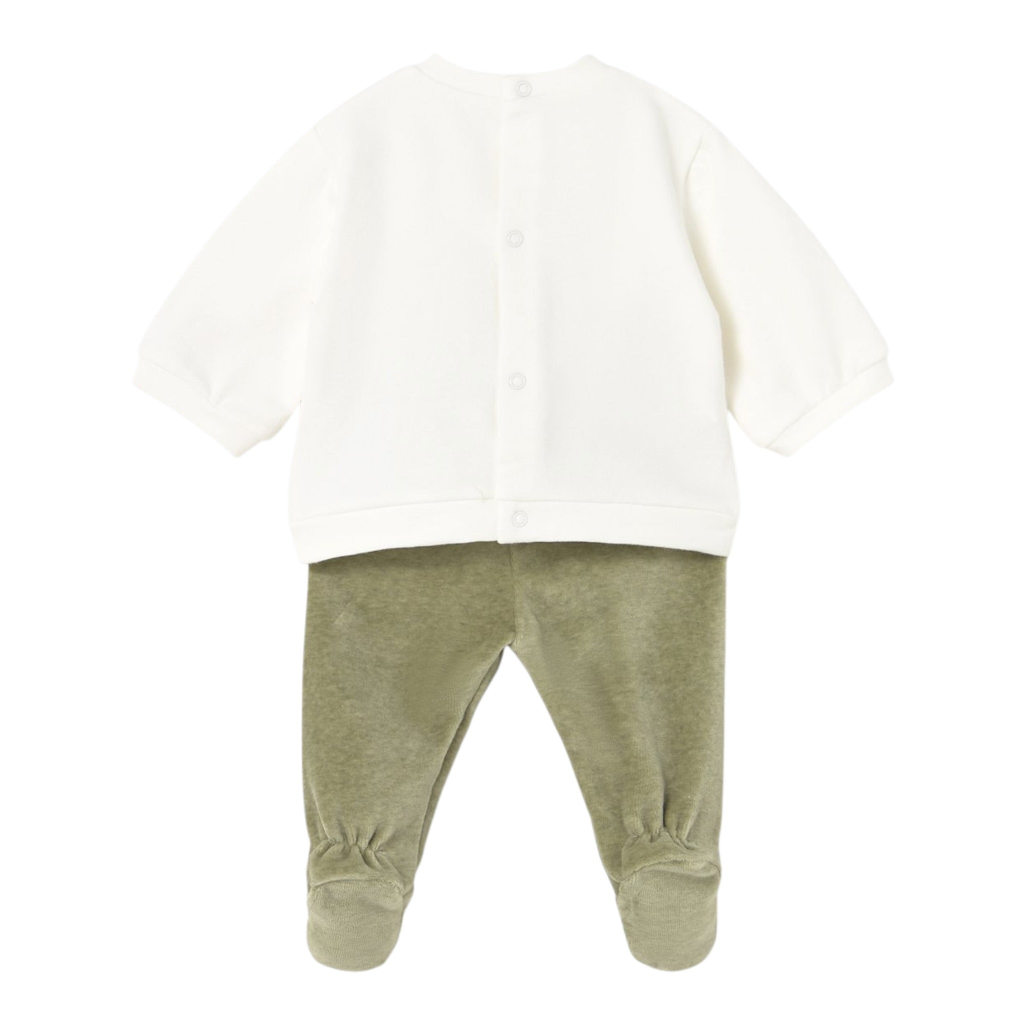 Mayoral Completo 2Pz Shirt-Ghettina Bicolore Bianco/Verde per Neonato 2555 BIANCO/VERDE MAYORAL 
