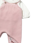 Mayoral Completo 3 Pezzi Cardigan-Salopette-Shirt Rosa per Neonata 2604 ROSA MAYORAL 
